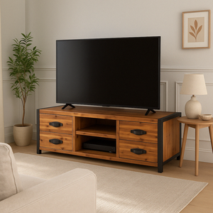 Meuble TV 4, démontage de meubles plats, fabricant vietnamien, finition à base d'eau non toxique, construction solide - Product Image 2