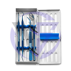 เครื่องมือทันตกรรมแบบคีมคีบสำหรับนักศึกษา สีฟ้า ทำจากสแตนเลส คุณภาพสูง เครื่องมือผ่าตัด Wenquar - Product Image 6