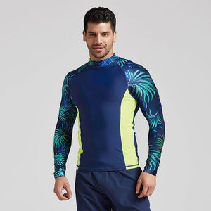 Léger respirant séchage rapide hommes Rash Guard plaine teint multicolore vêtements d'entraînement avec Service OEM disponible hommes Rash Guard - Product Image 2