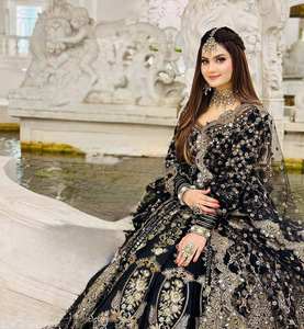Vestido LARGO DE Georgette Trabajo de lentejuelas para fiestas de boda Traje de Bollywood Diseñador indio de alta calidad Anarkali Lehenga Choli Dupatt - Product Image 5