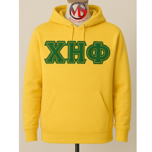 Nouveau Pull à Capuche Hiver Camouflage Lettres Chi Eta Phi en Coton Polaire Épais et Chaud 320GSM avec Cordon de Serrage Long sur le Devant - Product Image 6