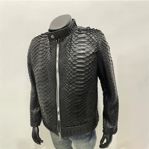Nouvelle veste en cuir en relief unisexe en cuir de crocodile exotique en gros vestes en cuir de vachette véritable à la mode - Product Image 2