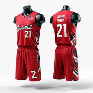 Uniformes de baloncesto RTS transpirables para hombres Jersey y pantalones cortos sublimados personalizados Ropa deportiva de alta calidad de secado rápido - Product Image 3