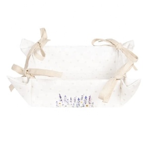 Personalizable Cute Counter Top Units for <b>Bread</b> Baguette Saving Storage Boxes Woven Nordic Style Cotton Organic Washable <b>Baskets</b> - Product Image 2