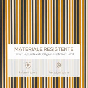 Outsunny Toldo para exteriores Brazo de rodillo con apertura de manivela, 350x250 cm, Amarillo - Product Image 4