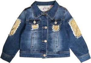 Chaquetas Vaqueras Azules Otoñales Más Vendidas con Botones y Parche de Arcoíris Personalizado, Chaqueta Vaquera para Niñas - Product Image 4