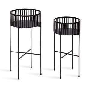 Black Metal Durable Powder Coated Planter Pot Display Rack for Home Indoor Outdoor Use Planter <b>Stand</b> for <b>Planting</b> Elegant Design - Product Image 1