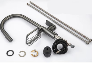 Robinet de cuisine en zinc <span class=keywords><strong>à</strong></span> bec extractible, robinet de cuisine <span class=keywords><strong>à</strong></span> eau chaude et froide, robinet d'évier, vente en gros, meilleures ventes - Product Image 5