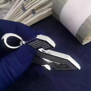 จี้เพชรสำหรับผู้ชายสร้อยคอฮิปฮอปคิวบาพร้อม925สีเงินตามสั่งไอเดียของขวัญ - Product Image 5