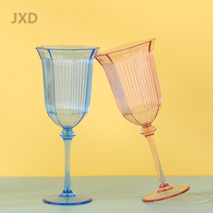 JUXINDA <span class=keywords><strong>Verre</strong></span> <span class=keywords><strong>à</strong></span> vin en <span class=keywords><strong>plastique</strong></span> Gobelet <span class=keywords><strong>à</strong></span> motif diamant <span class=keywords><strong>réutilisable</strong></span> incassable pour bar de fête mariage restaurant utilisation - Product Image 2