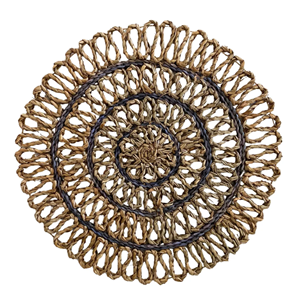 Rustic Charm Seagrass <b>Placemat</b>, Floral Shaped <b>Placemats</b> <b>For</b> <b>Christmas</b> Party Decor Table Top Decor Wholesale From Vietnam - Product Image 4