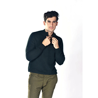Suéter de Moda Otoño Invierno para Hombre, Estilo Casual Vintage, Lana/Nailon, Cuello Redondo, Transpirable, de Secado Rápido