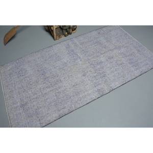 Modern White Vintage Turkish Rug 3.6 X 6.9 ft Wool Patchwork Pattern for Living Room Decor Rectangle Hallway Latex Room Rug - Product Image 2