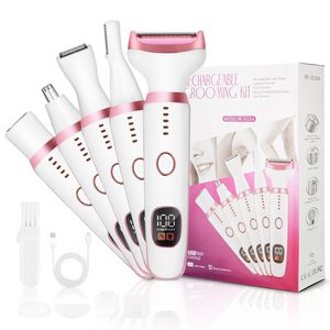 Rasoir électrique étanche 5 en 1 pour femme, recharge USB, tondeuse pour poils du nez, sourcils, ligne du bikini, aisselles, jambes, lavable IPX7 - Product Image 3