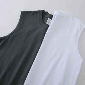 2025 nouveau pur coton hommes Fitness débardeurs décontracté respirant gymnastique entraînement musculaire maillots grande taille Sport course sans manches - Product Image 2