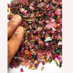 พลอยทัวร์มาลีนแบบหยาบ1465ทัวร์มาลีนธรรมชาติขนาด5มม. ถึง11มม. จำนวน1500ชิ้น - Product Image 5