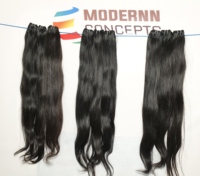 Vente en gros de extensions de cheveux humains du temple indien alignées sur les cuticules à texture naturelle Style ruban adhésif vierge noir lâche vague profonde