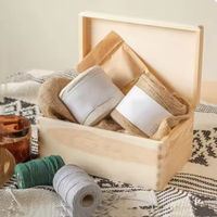 Boîte de rangement en bois écologique de grande taille Creative Deco avec couvercle à charnières, boîte cadeau peinte sur le thème de l'amour, pour table, par Crescent Crafts