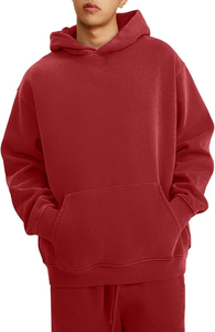 High Quality Men's 100% Cotton Boxy Hoodies Lightweight Quickdry Streetwear Pullover with Customized Logo Printing for Autumn - Product Image 2