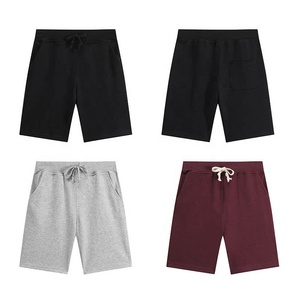 กางเกงขาสั้นซับเหงื่อผ้าคอตตอน-ฟลีซสำหรับผู้ชายกางเกงเอวปานกลางสำหรับ100% ผ้าถักลายผืนผ้าใบขายดี - Product Image 2