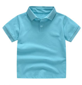 T-shirt polo 100% coton personnalisé t-shirt garçon uniforme scolaire régulier polo uniforme pour enfants à manches courtes - Product Image 3