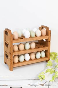 Polished <b>Wooden</b> Egg <b>Rack</b> With Gentle Curves And Subtle Texture Perfect For Elegant Home Settings - Product Image 2