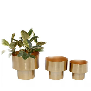 Jardinière de fleurs en fer nouvellement conçue avec support fini or pour accessoires de jardin Pots de fleurs et de plantes - Product Image 5