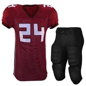 Uniforme de fútbol americano al por mayor, servicio OEM, buen conjunto de uniformes sublimados, conjunto de uniforme transpirable para hombres a la venta - Product Image 4