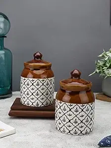 Elegante Tarro de Cerámica para Almacenamiento Organizado en la Despensa, Tarro de Cerámica para Té, Café, Azúcar y Aperitivos, Hecho a Mano y para Organización de Encimeras - Product Image 5