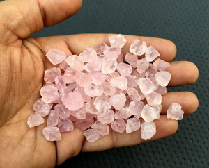 Pierres Précieuses en Quartz Rose Naturel 8-10mm Véritable Quartz Rose 8-10mm pour Fabrication de Quartz Rose, Lot de 25 Pièces - Product Image 4