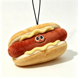 Customized Hot Dog Plush Pouch PP Cotton Filling Hot-Dog-Shaped Plush Coin <b>Purse</b> Fast-Food-Themed Unisex Halloween Plush Zipper - Product Image 4