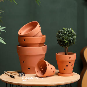 Pots <span class=keywords><strong>de</strong></span> jardinière d'orchidées en argile Utilisation intérieure et extérieure Petit pot en terre cuite pour le <span class=keywords><strong>rempotage</strong></span> Promotion <span class=keywords><strong>de</strong></span> la circulation <span class=keywords><strong>de</strong></span> l'air dans les jardins - Product Image 5