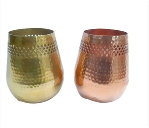VASE FLEUR EN MÉTAL ALUMINIUM CUIVRE FINI DÉCORATION DE LA MAISON CADEAUX DE MARIAGE - Product Image 2