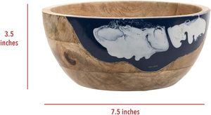 Ensaladeras de resina de madera hechas a mano de alta calidad para cocina casera o fiestas Precio de fábrica superior - Product Image 3