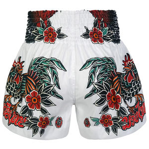 Alta calidad ODM logotipo personalizado pantalones cortos de boxeo bordado MMA ropa deportiva poliéster Kickboxing pantalones cortos de entrenamiento para hombres - Product Image 4