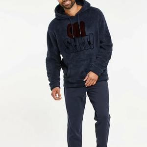 High Quality Pullover Heavy Thick Half Zip Fleece Oversized <b>Men</b> Custom Embroidery <b>Sherpa</b> Fleece Blank Hoodie - Product Image 2