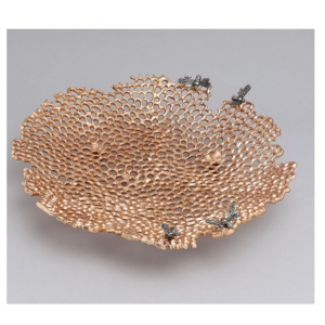 High Quality Aluminum Gold Round Serving <b>Tray</b> for Weddings & Ramadan Dinners for Cookies Food Serving <b>Tray</b> - Product Image 3