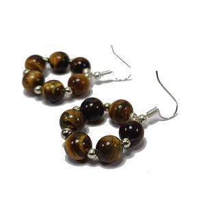 Boucle d'oreille oeil de tigre perles à facettes pierre précieuse de guérison cristal bijoux de mode boucles d'oreilles ensemble bijoux pour femmes grossiste - Product Image 5