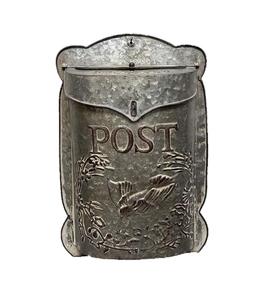 Cajas de metal colgantes para el hogar y el jardín, diseño clásico, montaje en pared, caja de poste de hierro galvanizado decorativo, fabricante - Product Image 1