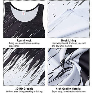 Débardeur respirant de style hawaïen tendance pour hommes été gym entraînement musculation équipement d'entraînement dos personnalisé à la mode sans manches - Product Image 3