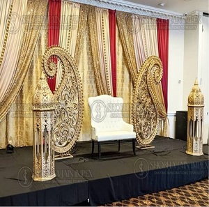 Elégantes lampes marocaines dorées par Sangeet pour les décorations de mariage de nuit Luxueuses et élégantes - Product Image 6
