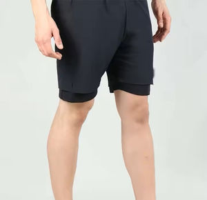 ¡Novedad de 2025! Pantalones cortos para hombre, pantalones cortos personalizados de algodón liso teñido, ecológicos, a prueba de viento, de cintura alta, informales, con cordón para - Product Image 5