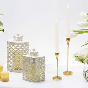 Candelero dorado romántico moderno de lujo, candelabro cónico LARGO DE Metal de latón con el mejor acabado para el hogar, boda, empaquetado en caja - Product Image 2