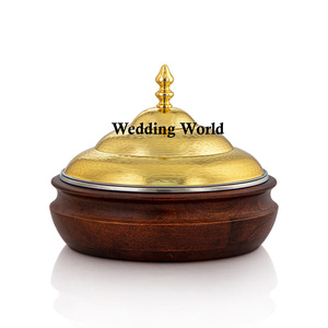 Metal <b>Round</b> Shape Hotpot Premium Quality Designer Casserole Classic Home Ware <b>Table</b> Ware Stylish Wholesale Metal Food Warmer - Product Image 6