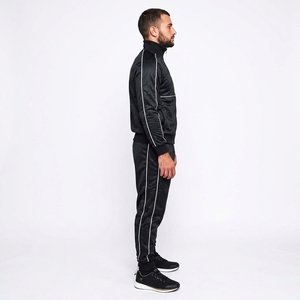 Conjunto Deportivo Completo para Hombre con Chaqueta de Cuello Alto y Ribete en Contraste y Pantalones de Entrenamiento a Juego - Product Image 4