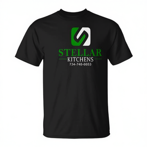 T-shirt Stellar Kitchens noir, vêtements promotionnels - Product Image 2