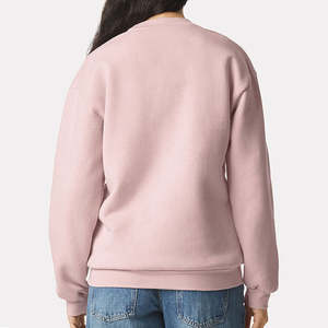 Sweat-shirt à manches longues pour femmes en molleton de coton 345 g/m², logo personnalisé, sweat-shirt court bleu clair pour femmes, vente en gros - Product Image 2