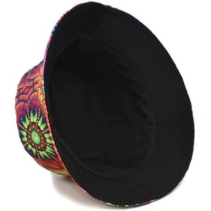 Vente directe usine – Nouveauté été : Chapeau de soleil à large bord 100 % coton pour adulte, imprimé intégral, idéal plage et extérieur, bob uni fabriqué au Bangladesh - Product Image 6