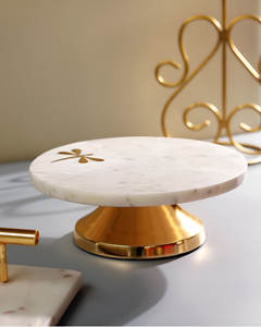 Plateau de Noël en marbre de luxe moderne Superbe accent festif pour la maison, le service de vacances et la présentation de cadeaux Plateaux décoratifs - Product Image 1