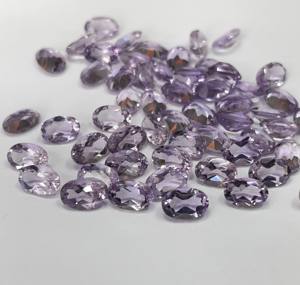 Amatista Rosa natural, corte ovalado, 6x8mm, facetado, suelto, rosa, amatista, corte ovalado, piedra preciosa suelta, calidad superior - Product Image 3